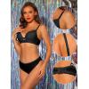 image:imageAllegra K Womens Lace Bra and Panty Set Padded Full Coverage Underwire Bras Two Piece Lingerie