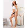 image:imageAllegra K Womens Underwear Satin Invisible Bikini Comfortable NoShow ThongsBlack