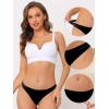 image:imageAllegra K Womens Underwear Satin Invisible Bikini Comfortable NoShow ThongsBlack
