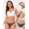 image:imageAllegra K Womens Underwear Satin Invisible Bikini Comfortable NoShow ThongsGray