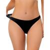 image:imageAllegra K Womens Underwear Satin Invisible Bikini Comfortable NoShow ThongsBlack