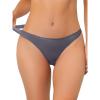 image:imageAllegra K Womens Underwear Satin Invisible Bikini Comfortable NoShow ThongsGray