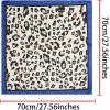 image:imageAllegra K 70cm Large Leopard Print Square Scarves Silk Like Kerchief Neck Head Scarf NeckerchiefRoyal Blue