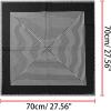 image:imageAllegra K 70cm Women Stripe Print Square Scarves Kerchief Neck Scarf Neckerchief HeadbandBlack White