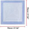 image:imageAllegra K 70cm Women Stripe Print Square Scarves Kerchief Neck Scarf Neckerchief HeadbandLight Blue