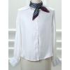 image:imageAllegra K 70cm Women Stripe Print Square Scarves Kerchief Neck Scarf Neckerchief HeadbandNavy Blue