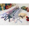 image:imageAllegra K 70cm Women Stripe Print Square Scarves Kerchief Neck Scarf Neckerchief HeadbandNavy Blue