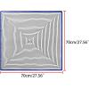 image:imageAllegra K 70cm Women Stripe Print Square Scarves Kerchief Neck Scarf Neckerchief HeadbandWhite Blue