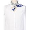 image:imageAllegra K 70cm Women Stripe Print Square Scarves Kerchief Neck Scarf Neckerchief HeadbandWhite Blue