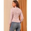 image:imageAllegra K Womens Bow Tie Long Sleeve Office Ladies Tops Floral Chiffon Blouse