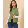 image:imageAllegra K Womens Casual Stand Collar Anorak Cargo Vests Sleeveless Utility Jacket