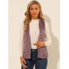 image:imageAllegra K Womens Fashion Faux Fur Vest Casual Sleeveless Fluffy Open Front Jacket