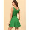 image:imageAllegra K Womens Wide Strap Scoop Neck ALine Mini Front Zipper Sleeveless DressGreen