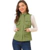image:imageAllegra K Womens Casual Stand Collar Anorak Cargo Vests Sleeveless Utility Jacket