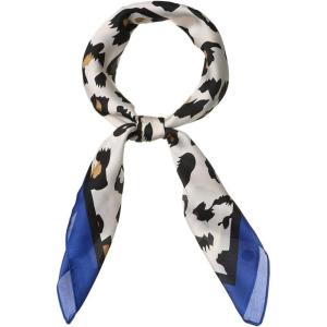 image:imageAllegra K 70cm Large Leopard Print Square Scarves Silk Like Kerchief Neck Head Scarf NeckerchiefRoyal Blue