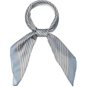 image:imageAllegra K 70cm Women Stripe Print Square Scarves Kerchief Neck Scarf Neckerchief HeadbandGray