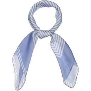 image:imageAllegra K 70cm Women Stripe Print Square Scarves Kerchief Neck Scarf Neckerchief HeadbandLight Blue