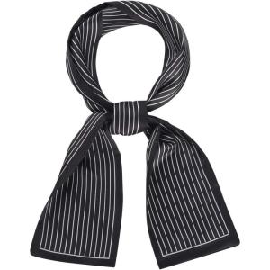 image:imageAllegra K Skinny Scarves Stripe Neck Wraps for Women Fasion Neckerchief Ribbon HairbandBlack