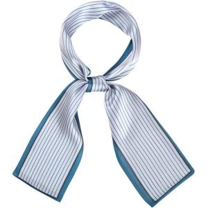 image:imageAllegra K Skinny Scarves Stripe Neck Wraps for Women Fasion Neckerchief Ribbon HairbandBlue