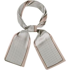 image:imageAllegra K Skinny Scarves Stripe Neck Wraps for Women Fasion Neckerchief Ribbon HairbandChampaign Gold