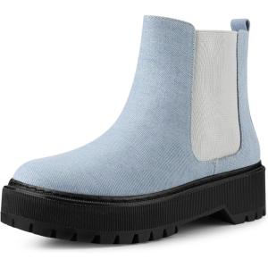 image:imageAllegra K Womens Platform Boots Chunky Heels Chelsea Ankle Boots