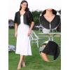 image:imageAllegra K Chiffon Bolero Shrug for Womens Open Front Ruffle Short Sleeve Cropped Cardigan for Evening DressBlack