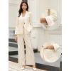 image:imageAllegra K Cotton Linen Blazers for Womens Business Casual One Button Work Jacket Office SuitBeige