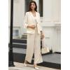 image:imageAllegra K Cotton Linen Blazers for Womens Business Casual One Button Work Jacket Office SuitBeige