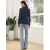 image:imageAllegra K Cotton Linen Blazers for Womens Business Casual One Button Work Jacket Office SuitNavy Blue