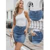image:imageAllegra K Denim Skirt for Womens Casual High Waisted Jean Skirt with PocketsSky Blue