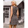 image:imageAllegra K Floral Tank Dress for Womens Sleeveless Boat Neck ALine Summer Mini SundressBlack