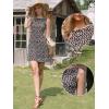 image:imageAllegra K Floral Tank Dress for Womens Sleeveless Boat Neck ALine Summer Mini SundressBlack