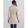 image:imageAllegra K High Neck Winter Coat for Womens Zip Up Belted MidLong OvercoatBeige