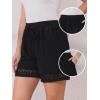 image:imageAllegra K Linen Shorts for Womens Casual Summer Beach Drawstring High Waisted Shorts with PocketsBlack