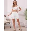 image:imageAllegra K Linen Shorts for Womens Casual Summer Beach Drawstring High Waisted Shorts with PocketsWhite