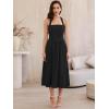 image:imageAllegra K Midi Dress for Womens Off Shoulder Halter Corset High Waist Swing Flowy Long DressesBlack