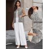 image:imageAllegra K Plaid Vest Top for Womens Gingham Button Down Sleeveless Office Crew Neck Dressy WaistcoatBlack