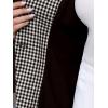 image:imageAllegra K Plaid Vest Top for Womens Gingham Button Down Sleeveless Office Crew Neck Dressy WaistcoatBlack