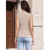 image:imageAllegra K Plaid Vest Top for Womens Gingham Button Down Sleeveless Office Crew Neck Dressy WaistcoatKhaki