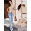 image:imageAllegra K Plaid Vest Top for Womens Gingham Button Down Sleeveless Office Crew Neck Dressy WaistcoatKhaki