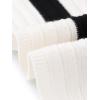 image:imageAllegra K Striped Cardigan for Womens Color Block Long Sleeve Button Down Crewneck Knit Sweater TopsBlack White