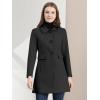 image:imageAllegra K Womens 2025 Coat Winter Classic Vintage MidLength Lapel Collar Single Breasted OvercoatBlack