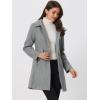 image:imageAllegra K Womens 2025 Coat Winter Classic Vintage MidLength Lapel Collar Single Breasted OvercoatGrey