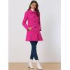 image:imageAllegra K Womens 2025 Coat Winter Classic Vintage MidLength Lapel Collar Single Breasted OvercoatHot Pink