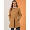 image:imageAllegra K Womens 2025 Coat Winter Classic Vintage MidLength Lapel Collar Single Breasted OvercoatKhaki