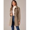 image:imageAllegra K Womens 2025 Coat Winter Classic Vintage MidLength Lapel Collar Single Breasted OvercoatLight Brown