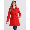 image:imageAllegra K Womens 2025 Coat Winter Classic Vintage MidLength Lapel Collar Single Breasted OvercoatRed