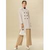 image:imageAllegra K Womens 2025 Winter Outerwear MidLong Double Breasted Pea CoatBeige
