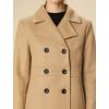 image:imageAllegra K Womens 2025 Winter Outerwear MidLong Double Breasted Pea CoatCamel