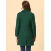 image:imageAllegra K Womens 2025 Winter Outerwear MidLong Double Breasted Pea CoatGreen